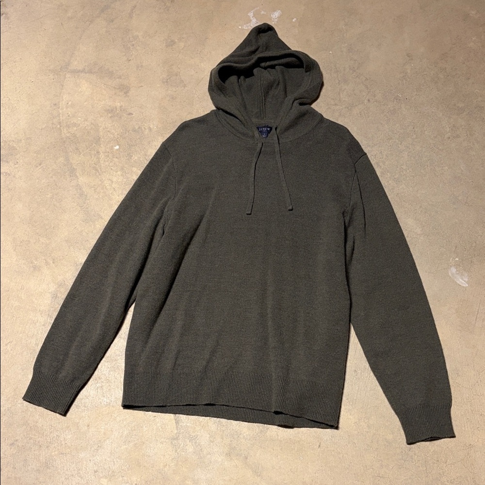 J.Crew Forest Green Hoodie Sweater Large